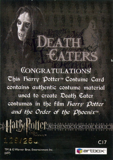 C17 - Death Eater Costume - Back