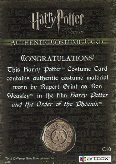 C10 - Ron Weasley'S School Trousers - Back