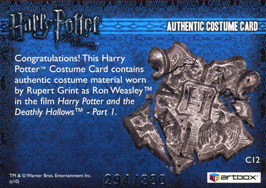 C12 - Ron Weasley's Brown Jacket - Back