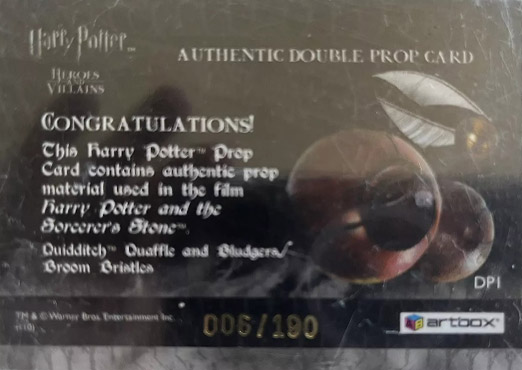 DP1 - Quidditch Quaffle and Bludgers Broom Bristles - Back
