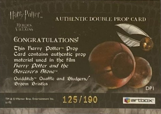 DP1 - Quidditch Quaffle and Bludgers Broom Bristles - Back