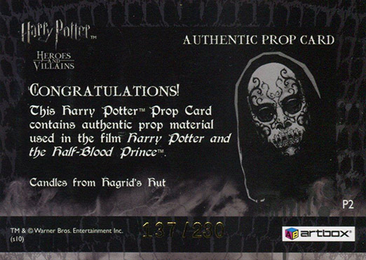 P2 - Candles from Hagrid's Hut - Back