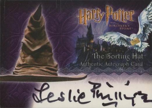 Leslie Phillips as The Sorting Hat - Front