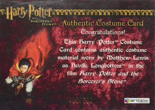 Neville Longbottom's Pajamas - Back
