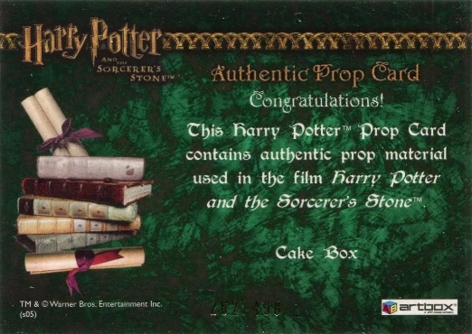 Cake Box - Back