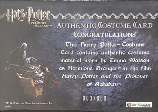 Hermione's Black Robe - Back