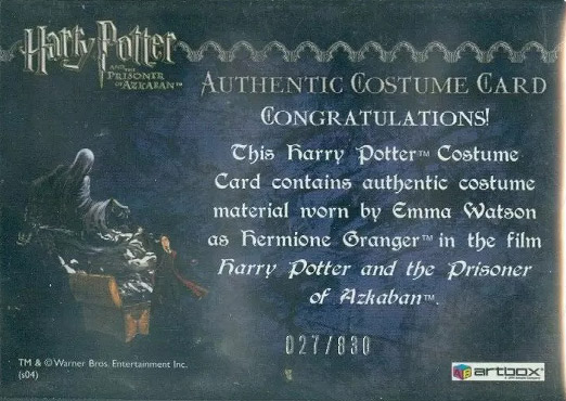 Hermione's Black Robe - Back