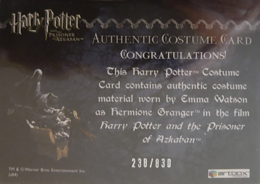 Hermione's Black Robe - Back