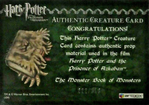 The Monster Book of Monsters - Back