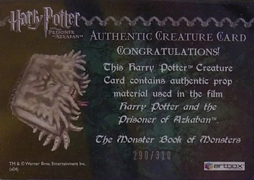 The Monster Book of Monsters - Back