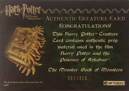 The Monster Book of Monsters - Back