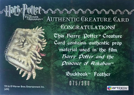 Buckbeak's Feather - Back