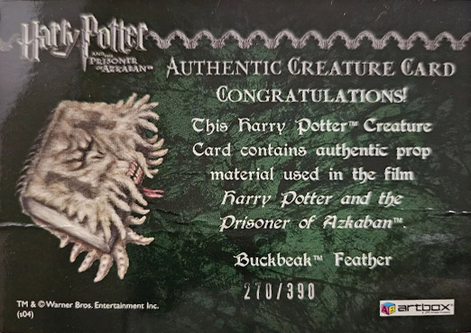 Buckbeak's Feather - Back