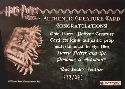 Buckbeak's Feather - Back