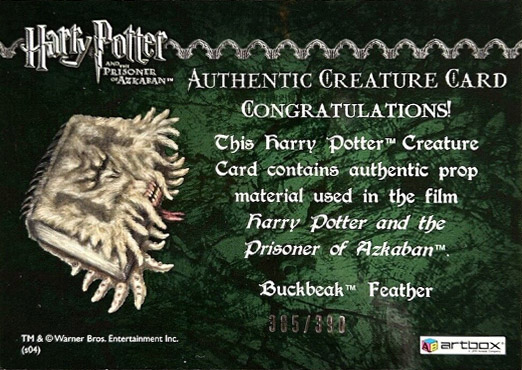 Buckbeak's Feather - Back