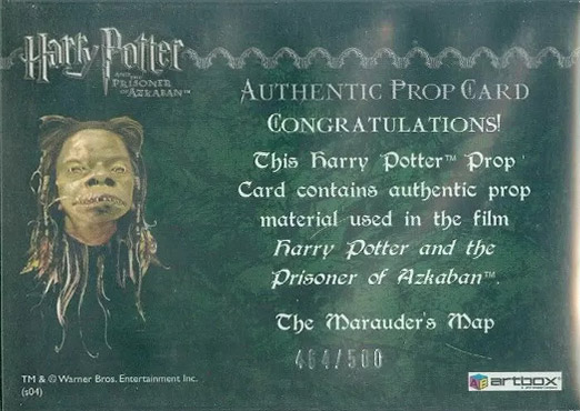 The Marauder's Map - Back