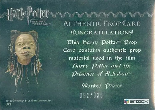 Wanted Poster - Back
