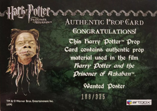 Wanted Poster - Back