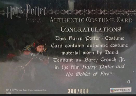 C11 - Barty Crouch Jr's Shirt - Back