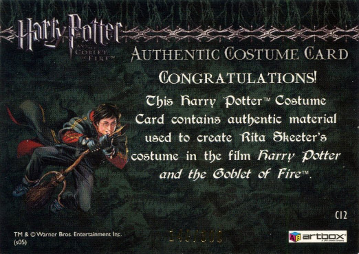 C12 - Rita Skeeter's Coat - Back