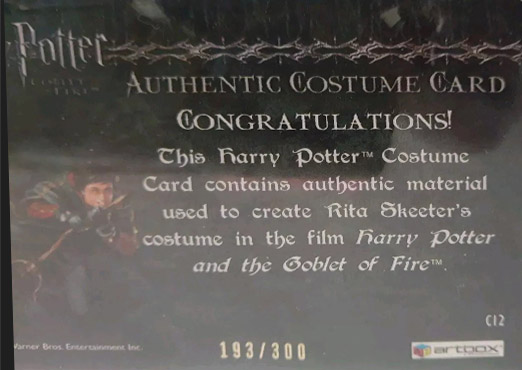 C12 - Rita Skeeter's Coat - Back