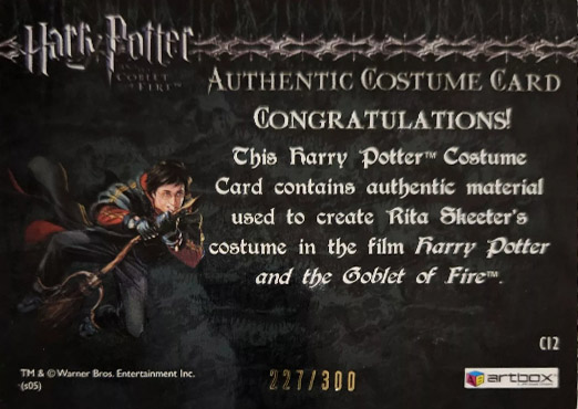 C12 - Rita Skeeter's Coat - Back