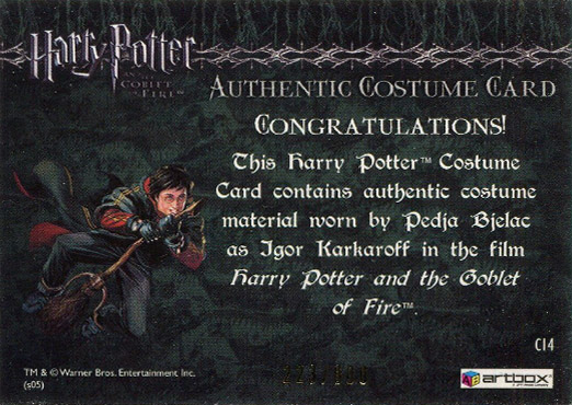 C14 - Igor Karkaroff's Yule Ball Costume - Back