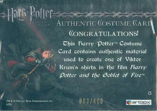 C5 - Viktor Krum's Third Task Costume - Back