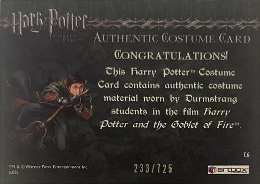 C6 - Durmstrang Students Costume - Back