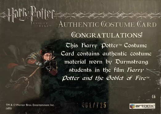 C6 - Durmstrang Students Costume - Back