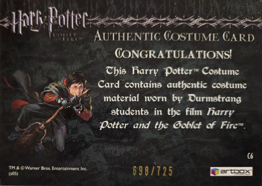 C6 - Durmstrang Students Costume - Back