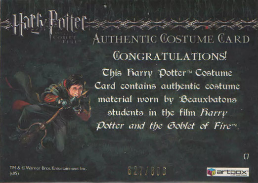 C7 - Beauxbatons Students Costume - Back