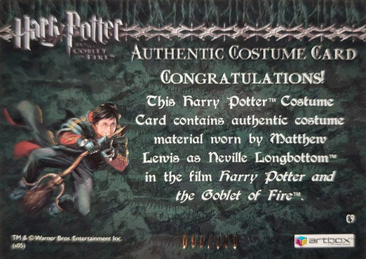 C9 - Neville Longbottom's Pajamas - Back