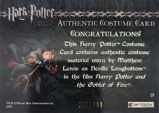 C9 - Neville Longbottom's Pajamas - Back