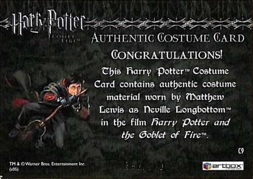 C9 - Neville Longbottom's Pajamas - Back