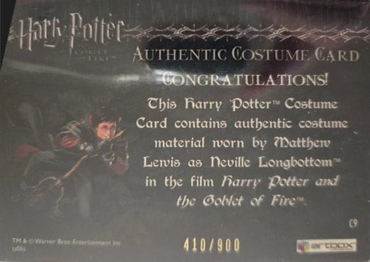 C9 - Neville Longbottom's Pajamas - Back
