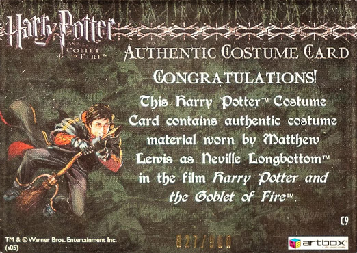 C9 - Neville Longbottom's Pajamas - Back