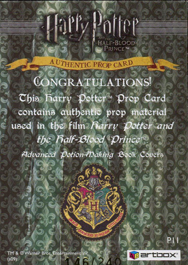 P11 - Advanced Potion-Making Book Covers - Back