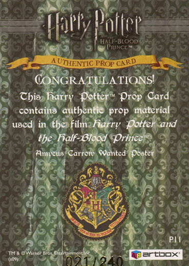 P11 - Amycus Carrow Wanted Poster - Back