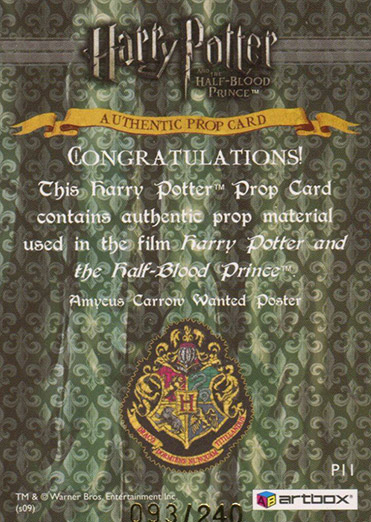 P11 - Amycus Carrow Wanted Poster - Back