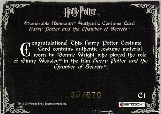 C1 - Ginny Weasley's Bathrobe - Back