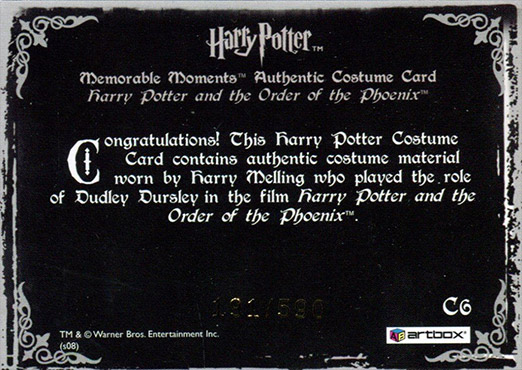 C6 - Dudley Dursley's Shirt - Back