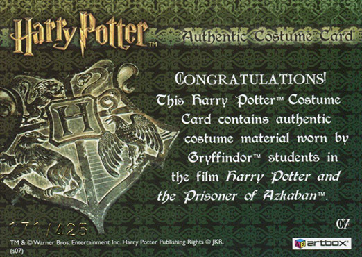C7 - Gryffindor Students Tie - Back
